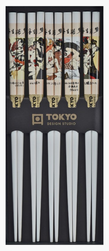 Tokyo Design Studio - Baguettes - Shunga blanc érotique - 5 pièces