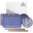 Tokyo Design Studio - Nippon Blue - Sushi borden set met eetstokjes - 21x13.5cm & 9.5x3cm - 4pcs - Lines/Dots