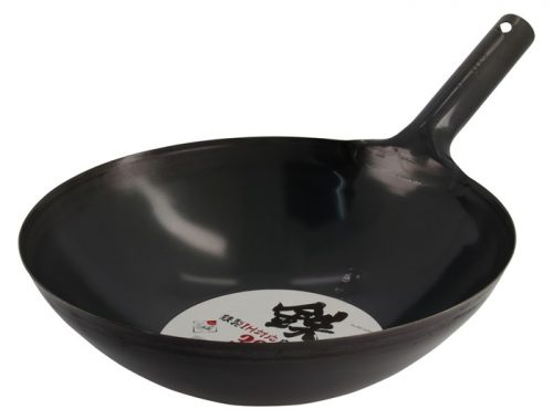 Tokyo Design Studio - Fer de cuisine - Wok IH Fond plat 33cm - 34,5x50x21cm