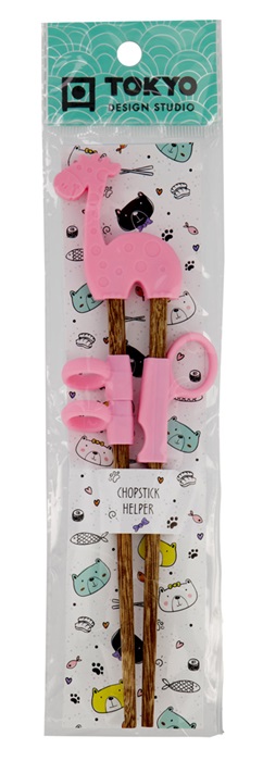 Tokyo Design Studio – Kinder Eetstokjes – Lama - Roze - 20 cm - 1 paar