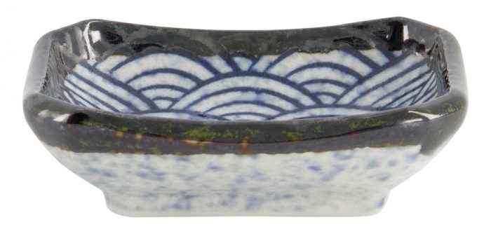 Tokyo Design Studio - Aisai Seigaiha - Plat de Sauce- 8.8x6.5x2.8cm