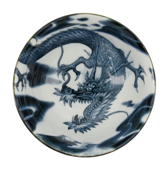 Japonism Dragon Tayo Bowl 14.7x6.9cm 500ml Black