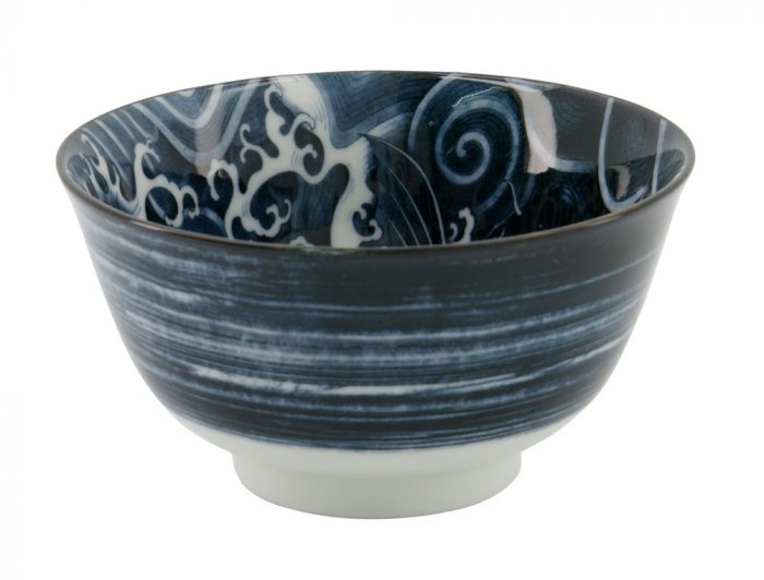 Japonism Carp Small Tayo Bowl 12.7x6.8cm 350ml Black