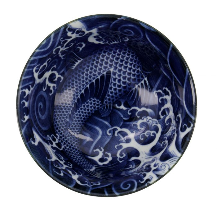Tokyo Design Studio - Japonism Carp - Bol Tayo - Bleu - 12.7x6.8cm 350ml – Image 2