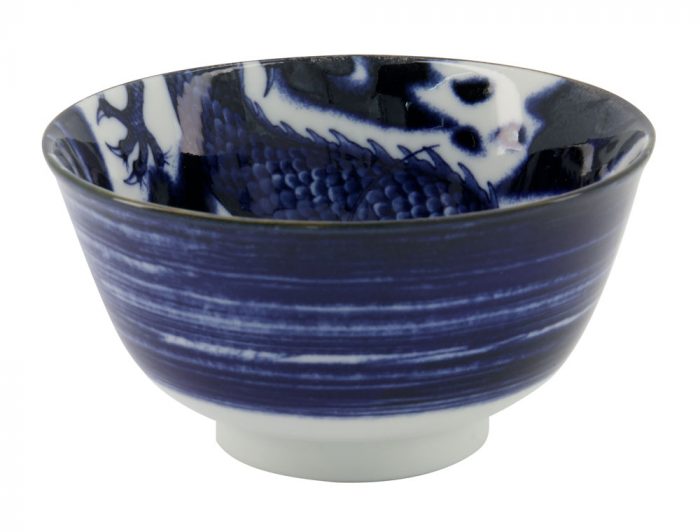 Tokyo Design Studio – Japonisme Dragon – Bol Tayo – Bleu – 12.7×6.8cm 350ml