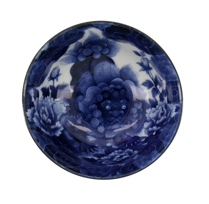Tokyo Design Studio – Japonisme Lion – Bol Tayo – Bleu – 12.7×6.8cm 350ml – Image 2