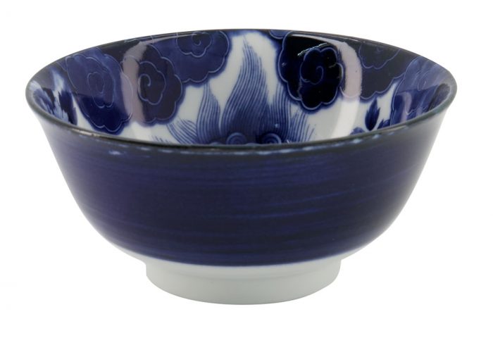 Tokyo Design Studio – Japonisme Lion – Bol Tayo – Bleu – 14,7x7,6cm 500ml