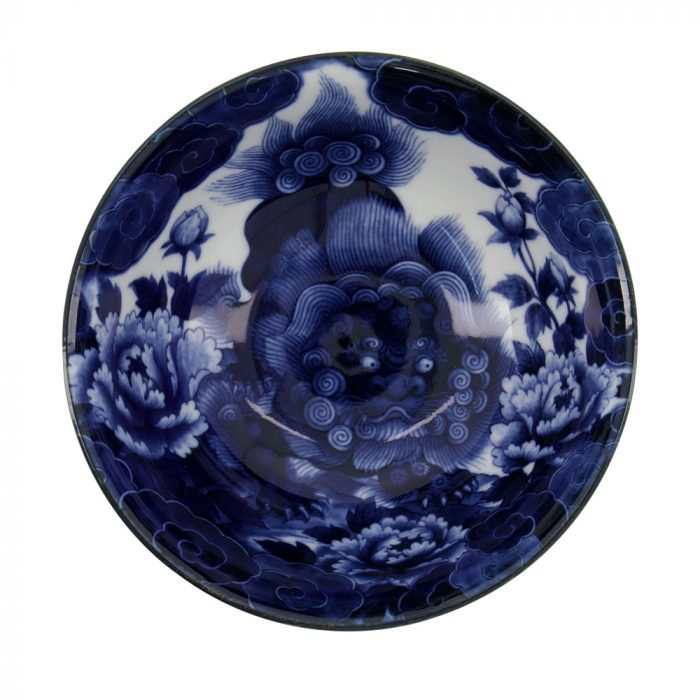 Tokyo Design Studio – Japonisme Lion – Bol Tayo – Bleu – 14,7x7,6cm 500ml – Image 2