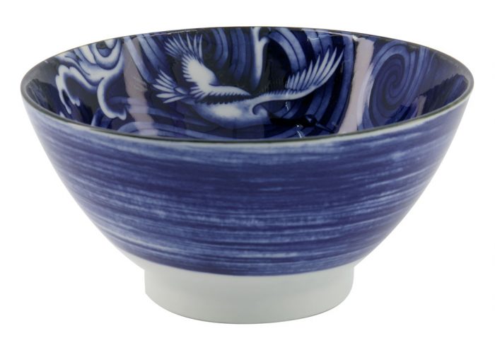 Tokyo Design Studio - Japonism Crane - Bol Ramen - Bleu - 17.8x8.8cm 1000ml