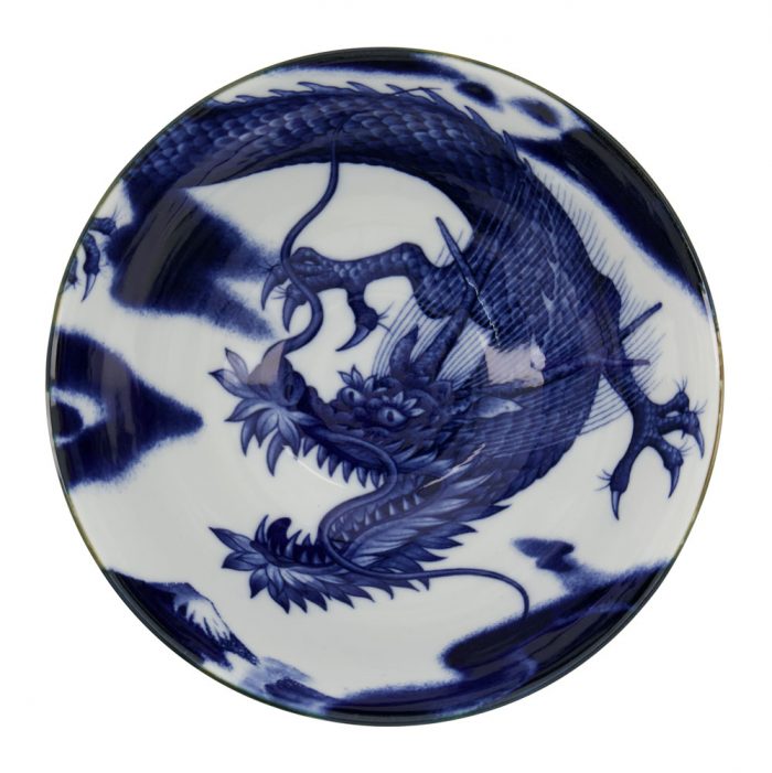 Tokyo Design Studio - Japonism Dragon - Ramenkom - Blauw - 1000ml - 17.8x8.8cm