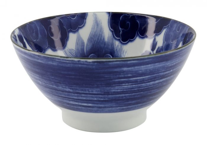Tokyo Design Studio – Japonisme Lion – Bol Ramen – Bleu – 17,8x8,8cm 1000ml