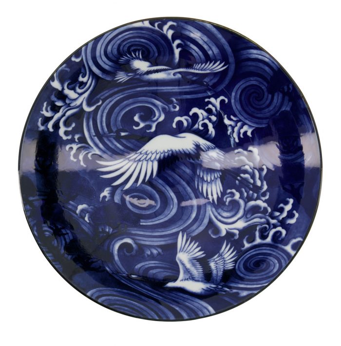 Tokyo Design Studio - Japonism Crane - Bol Menbachi - Bleu - 25,2x7,7cm 1600ml