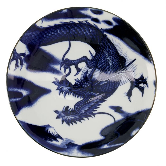 Tokyo Design Studio - Japonism Dragon - Menbachi kom - Blauw - 1600ml - 25.2x7.7cm