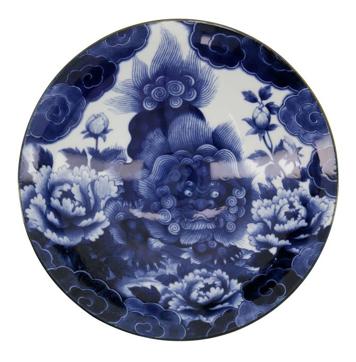 Tokyo Design Studio – Japonisme Lion – Bol Menbachi – Bleu – 25,2x7,7cm 1600ml – Image 2