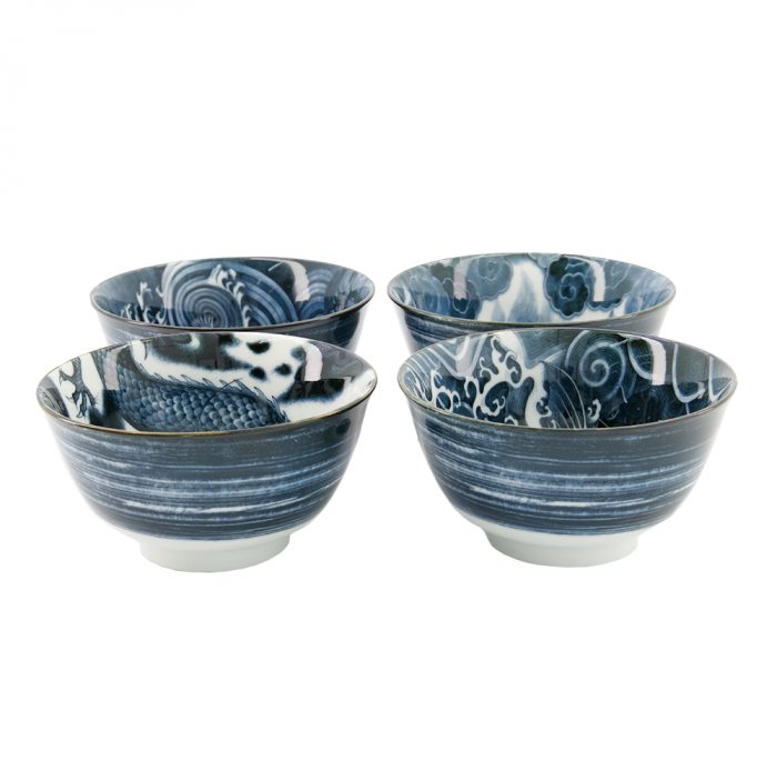 Tokyo Design Studio - Japonism - Juego de tazones de arroz - Noir - Set van 4 - 12.7x6.8cm – Image 2
