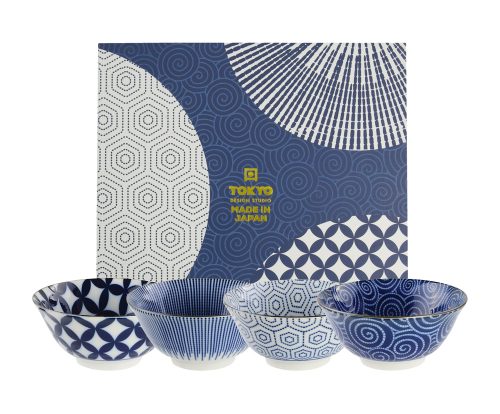 Tokyo Design Studio - Mixed Bowls - Tayokommen Set - 4 Stuks - 15x7cm - 550ml