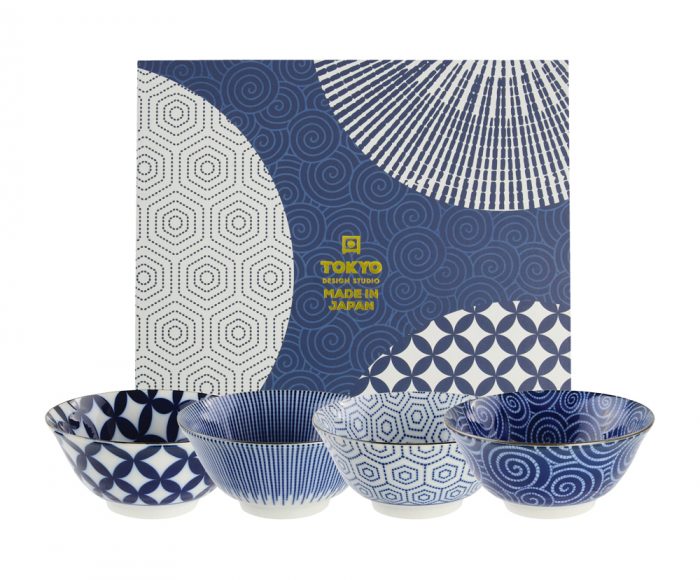 Tokyo Design Studio - Mixed Bowls - Tayokommen Set - 4 Stuks - 15x7cm - 550ml