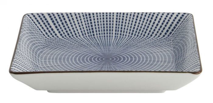 Tokyo Design Studio - Bleu Sendan - Assiette Carrée - 11,5x11,5x2,5 cm