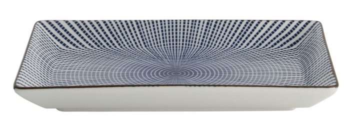 Tokyo Design Studio - Bleu Sendan - Assiette à Sushi - 17,5x11,5x2,5 cm