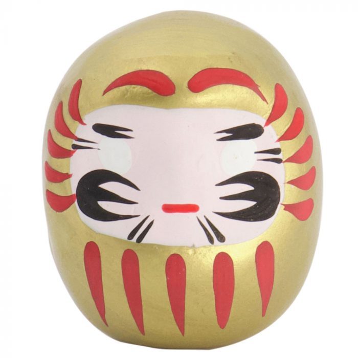 Poupée Daruma dorée - 6 cm