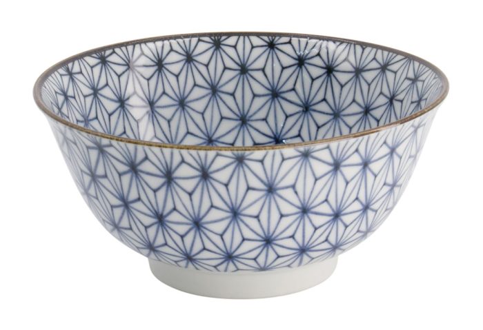 Tokyo Design Studio – Mixed Bowls – Tayo Kom – Asanoha Navy – 14.8×6.8cm 550 ml