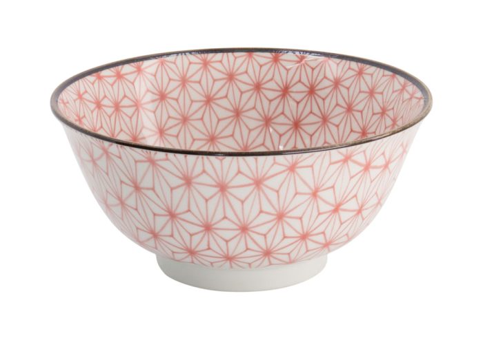 Tokyo Design Studio - Bols Mixtes - Bol Tayo - Rouge Asanoha - 14.8×6.8cm 550ml