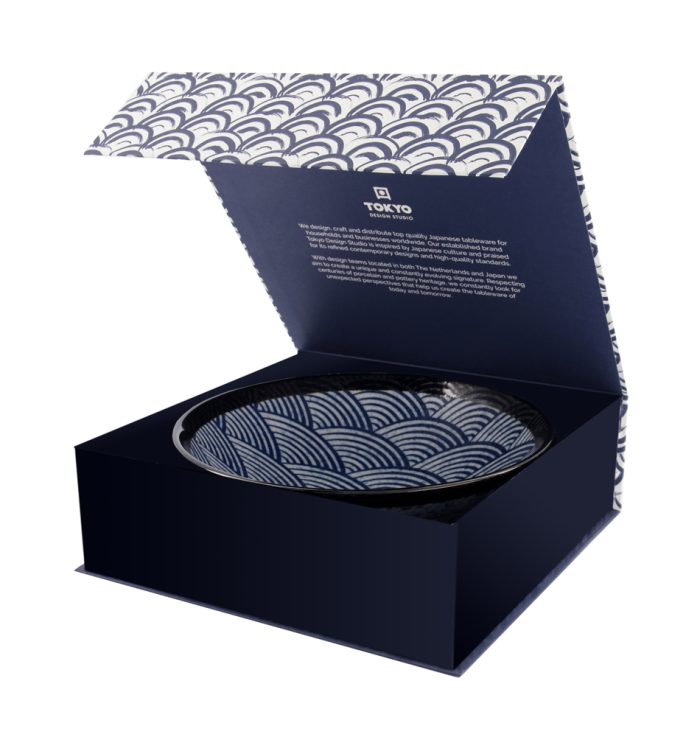 Tokyo Design Studio - Aisai Seigaiha - Ensemble De Bols - 1 Pièce - Coffret Cadeau - 24,5x7,5cm - 1400ml – Image 2