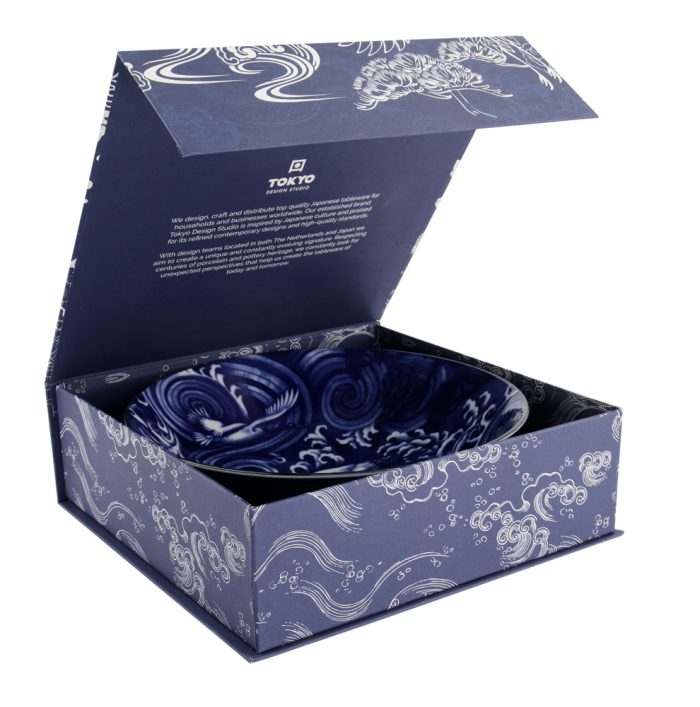 Tokyo Design Studio – Japonism Crane – Set de Bols – 1 Pièce – Coffret Cadeau – 25.2×7.7cm – 1600ml – Image 2