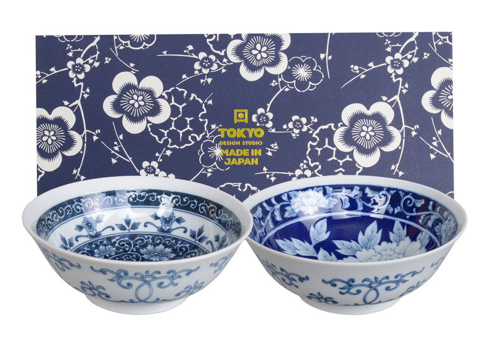 Tokyo Design Studio – Mixed Bowls – Kommenset - 2 Stuk - Geschenkdoos – 19x7.5cm – 1000ml