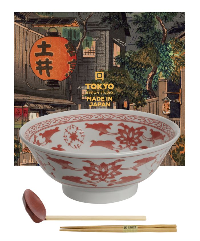 Tokyo Design Studio - Kotobuki - Ensemble de bols à ramen - 3 pièces - Bleu/Blanc - 1000 ml