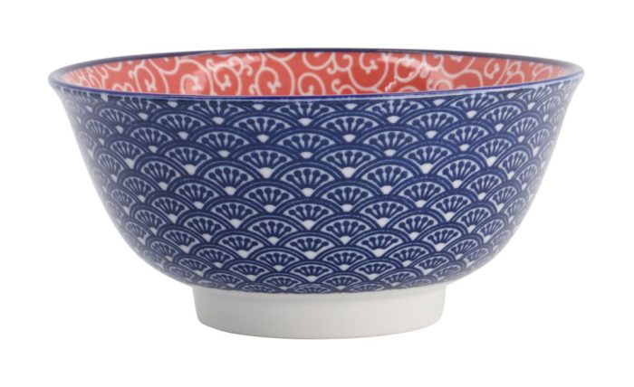 Tokyo Design Studio – Bols Mixtes – Bol Tayo – Rouge Intérieur Karakusa – 14.8×6.8cm 550ml – Image 2