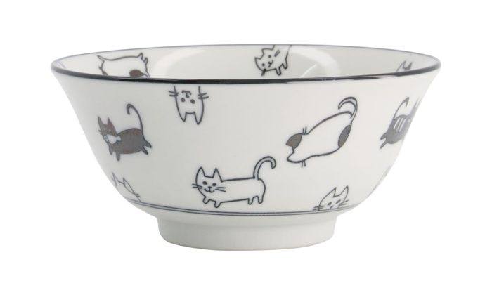 Tokyo Design Studio – Bols Mixtes – Bol Tayo – Chat Chirashi Noir – 14.8×6.8cm 550ml – Image 2