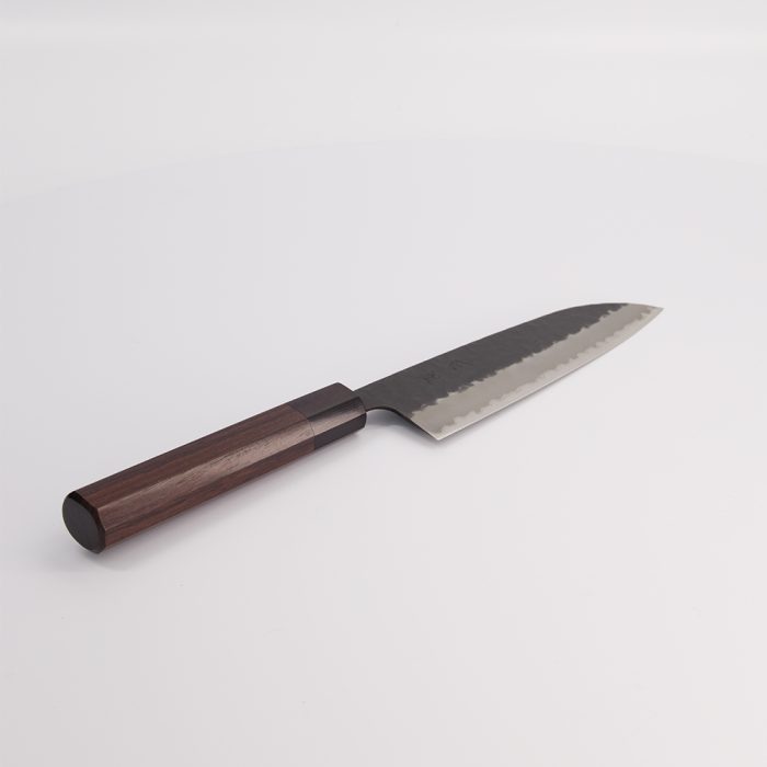 Couteau Ishizuchi Inox - Aogami Super Kurohada - Santoku - Manche Octogone Palissandre - 16,5 cm – Image 3