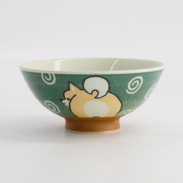 Tokyo Design Studio - Kawaii - Bol à riz - Chien Shiba - Vert - 14.5×6.5cm 500ml – Image 2