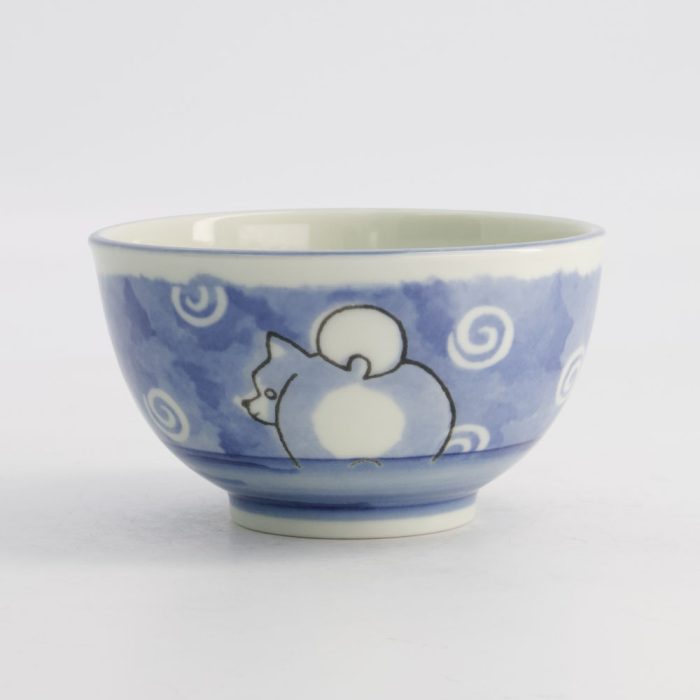 Tokyo Design Studio - Kawaii - Bol à riz - Chien Shiba - Bleu - 13×8cm 400ml – Image 2