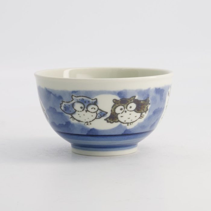 Tokyo Design Studio - Kawaii - Bol à riz - Hibou - Bleu - 13×8cm 400ml – Image 2