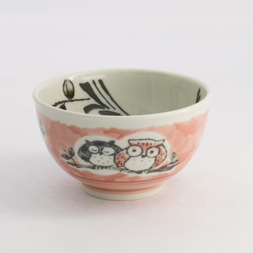 Tokyo Design Studio – Kawaii – Rijstkom – Uil – Roze – 13×8cm 400ml