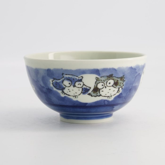 Tokyo Design Studio - Kawaii - Bol à riz - Hibou - Bleu - 16×8cm 600ml – Image 2
