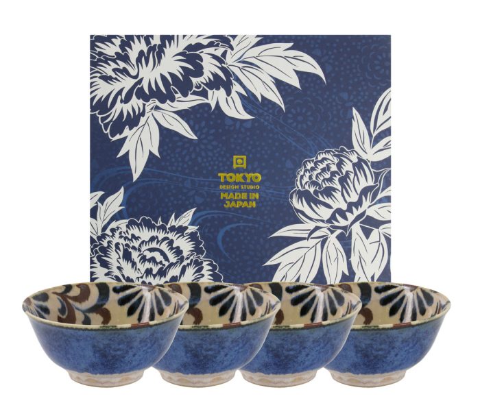 Tokyo Design Studio - Mixed Bowls - Coffret cadeau - 4 pièces - 550ml - 15 x 7 cm
