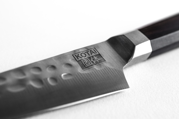 Couteau Kotai - Bunka Couteau d'Office Martelé avec Boîte en Bambou - 9cm – Image 2
