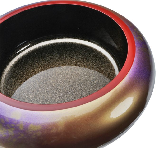 Boîte Chirashi - Avec Couvercle - Orange/Or - 19.8x8.6cm – Image 3