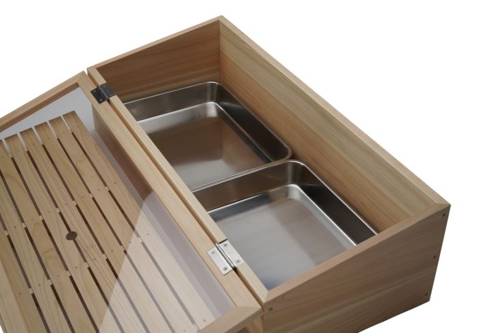 Boîte de présentation en bois Tokyo Design Studio avec couvercle 69,2x29,5x20,cm – Image 5