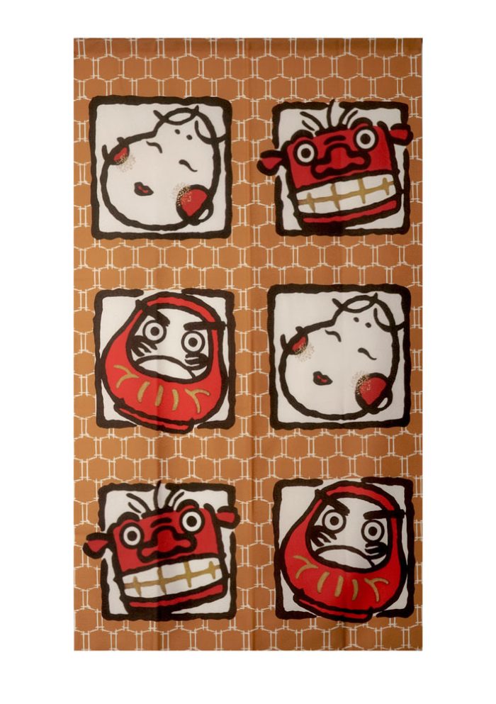 85x150cm Daruma Lion Dance Okame