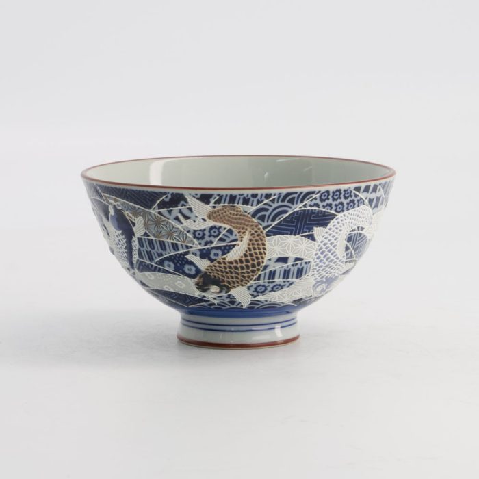 Tokyo Design Studio Kawaii Bol à Riz Carpe 11,5x6cm 300ml Bleu