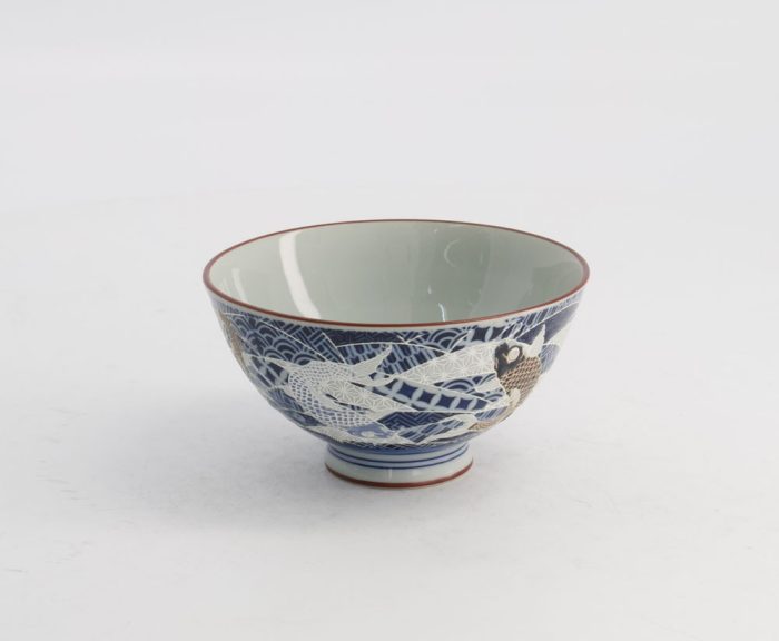 Tokyo Design Studio Kawaii Bol à Riz Carpe 11,5x6cm 300ml Bleu – Image 4