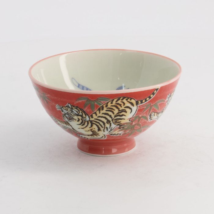 Tokyo Design Studio Kawaii Bol à Riz Tigre 11.5x6cm 300ml Rouge – Image 3