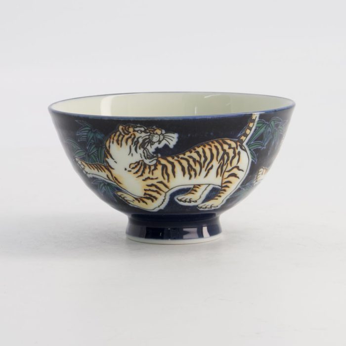 Tokyo Design Studio Bol à riz Kawaii Tigre 11,5 x 6 cm 300 ml Bleu