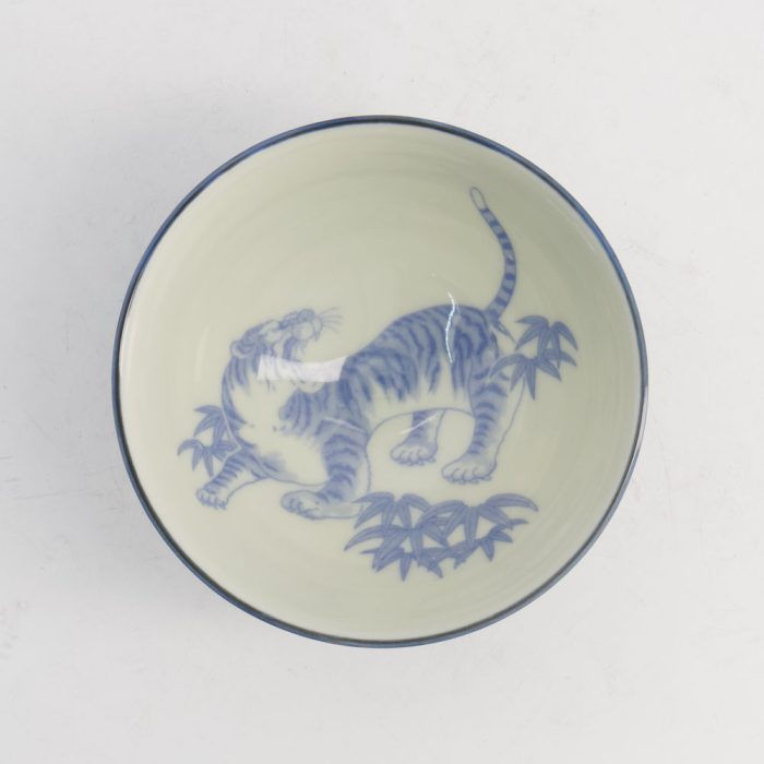 Tokyo Design Studio Bol à riz Kawaii Tigre 11,5 x 6 cm 300 ml Bleu – Image 3
