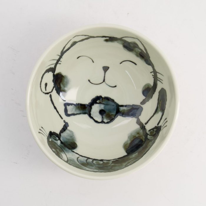 Tokyo Design Studio Kawaii Bol à Riz Chat Neko 16x8cm 600ml Rose – Image 3