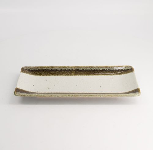 Tokyo Design Studio - Large Plates - Rechthoekig Bord - Shiratsu Mashiko - Wit - 28.5x12.5x2.5cm